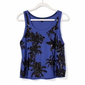 Express Sequin Palm-Print Tank Top - Women, Size S, Like New